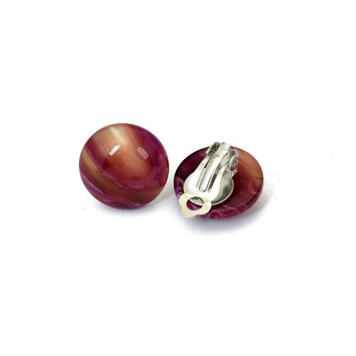 Bing Tu-Boucles D'oreilles Rondes Géométriques Pour Femme, Rouge, Vert, Ix, Bijoux Simples En Résine, Clips D'oreille