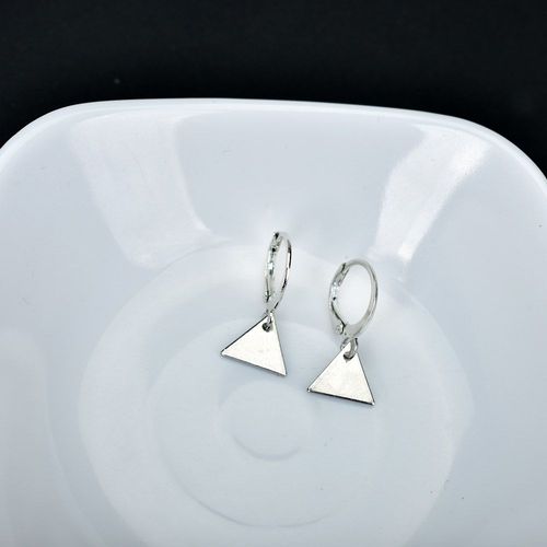 Kolczyki-Boucles D'oreilles En Métal Pour Femmes, Couleur Argent, Goutte De Feuilles, Bijoux Simples, Piercing, Boucles D'oreilles Mignonnes