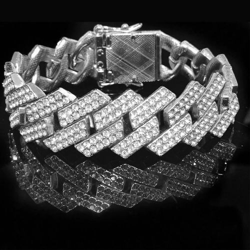 Bracelet Hip Hop Aaa Bling Pour Homme, Miami Cubain, Joiced Out, Strass, Bracelets Pavés Avec Papillon, Bijoux, A +