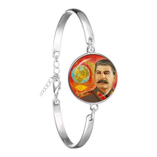 Bracelet Classique Avec Chaîne En Acier Inoxydable, Bijou Avec Pendentif En Forme D'étoile Rouge, Marteau, Faucille, Emblème Du Communion, Cadeau Cccp