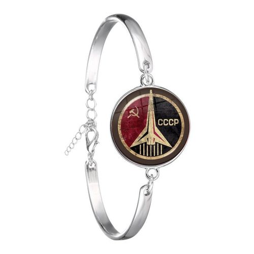 Bracelet Classique Avec Chaîne En Acier Inoxydable, Bijou Avec Pendentif En Forme D'étoile Rouge, Marteau, Faucille, Emblème Du Communion, Cadeau Cccp