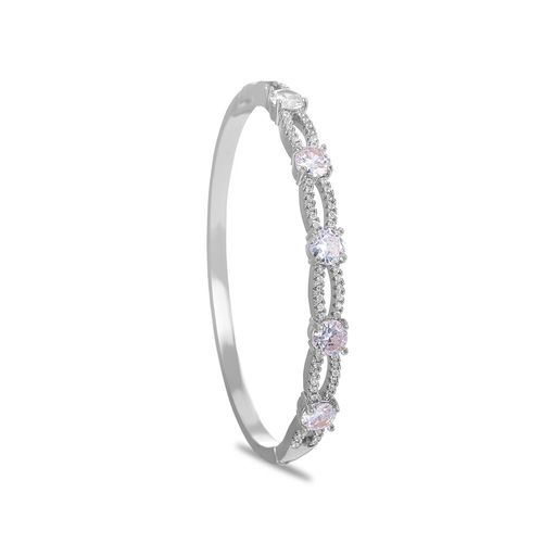 Bracelets En Zircon Cubique Pour Femmes, 585, Or Rose, Lien Carré, Cadeau Pour Petite Amie, Femme, Bijoux 20.6cm