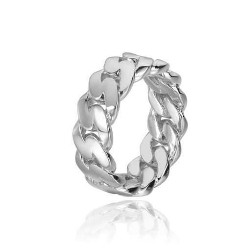 Bague En Titane Et Acier Inoxydable Pour Hommes Et Femmes, Anneau De Fiançailles, Style Cubain, Minimaliste, Punk, 8mm