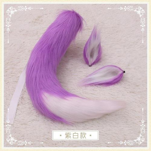 Oreilles De Renard En Peluche Anime Pour Filles, Queue Imbibée, Cosplay Animal, Oreilles De Bête En Fourrure, Queue De Bandeau Lolita, Vêtements De Sauna, Accessoires De Costume De Fête