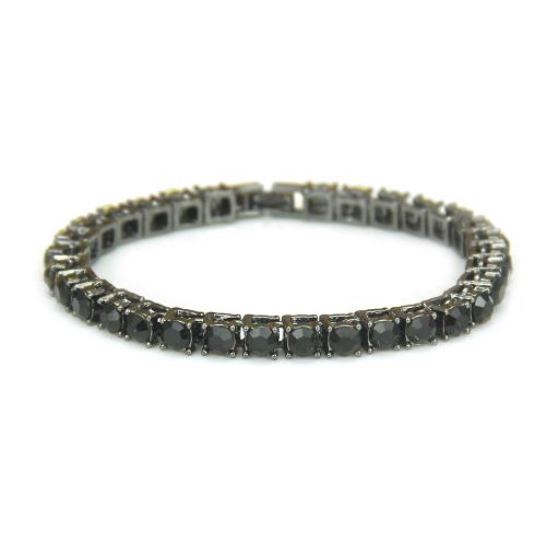 Bracelet Tennis Glacé Pour Homme Et Femme, Aaa +, Bijoux Hip Hop, 1 Nucleo Gold, Breloques, Cadeaux, 5mm