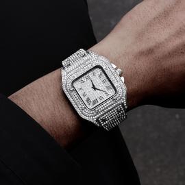 Montre diamant best sale homme pas cher