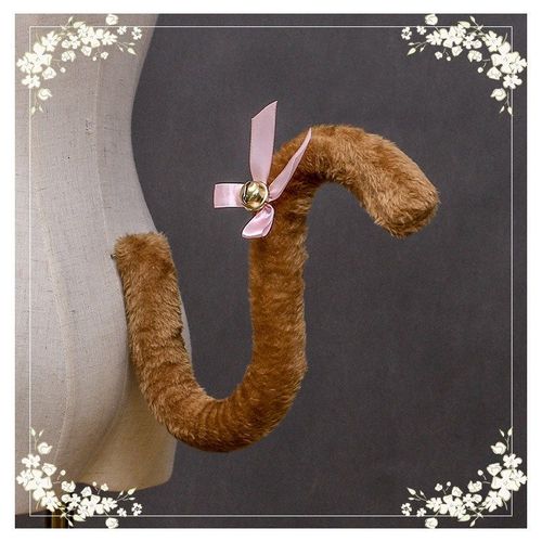 Queue De Chat En Peluche Pour Cosplay Anime, Lolita, Mignonne, Bête, Cloches, Accessoires Faits À La Main, Costume De Ix
