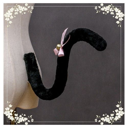 Queue De Chat En Peluche Pour Cosplay Anime, Lolita, Mignonne, Bête, Cloches, Accessoires Faits À La Main, Costume De Ix