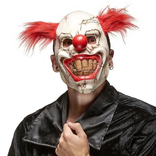 Masque De Joker En Cheveux De L'antarctique, Déguisement De Démon Effrayant, Grande Bouche, Demi-Visage En Latex, Accessoires De Costumes De Ixd'halloween