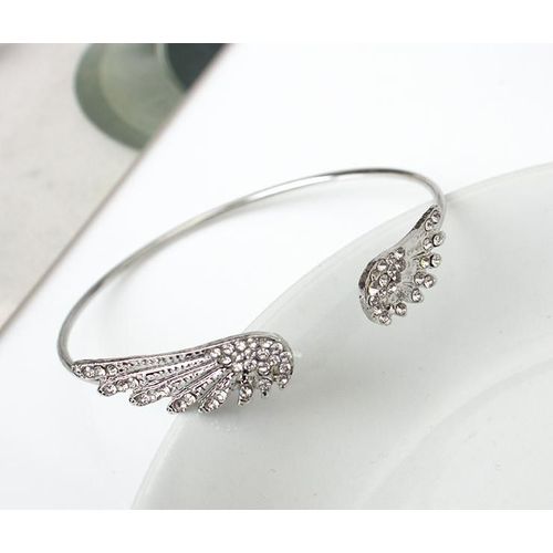 Bracelet Ailes D'ange Ajustable Pour Femme, Bijou De Vélo, Ouvert, Clip Plaqué Argent, Vati Eau Spatial, Vente En Gros