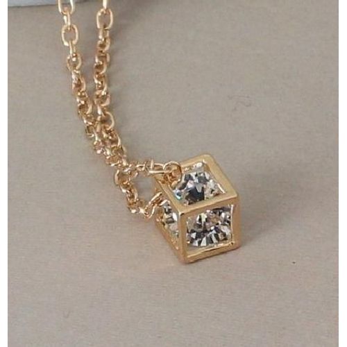 Collier Tridimensionnel Love Cube, Pendentif Flash En Cristal Cz, Plaqué Argent, Bijoux De Mariage, Vente En Gros, Nouvelle Mode