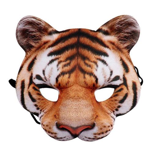 Halloween 3d Tigre Cochon Animal Demi Visage Masque Mascarade Partie Cosplay Costume Dropship