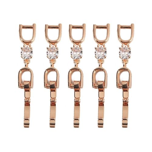 5 Pièces/Ensemble Collier Bracelet Extension Fermoirs Chaînes Avec Cristal Pour Strass Fermetures Chaînes D'extension Pour
