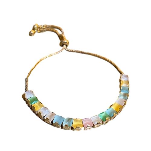 Mignon Simple Bonbons Couleur Bracelets Vintage Géométrique Zircon Bracelets Bracelet De Mode Perle Bracelet Bracelets Bijoux