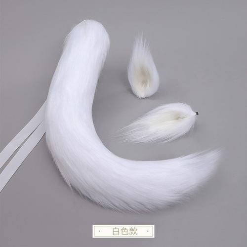 Oreilles De Renard En Peluche Anime Pour Filles, Queue Imbibée, Cosplay Animal, Oreilles De Bête En Fourrure, Queue De Bandeau Lolita, Vêtements De Sauna, Accessoires De Costume De Fête