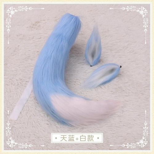 Oreilles De Renard En Peluche Anime Pour Filles, Queue Imbibée, Cosplay Animal, Oreilles De Bête En Fourrure, Queue De Bandeau Lolita, Vêtements De Sauna, Accessoires De Costume De Fête