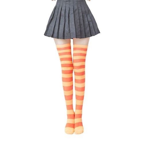 Bas Chauds Bonneterie Coloré Rayé Sur Genou Chaussettes Décontracté Long Bas Livraison Directe