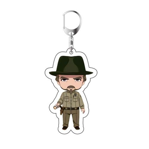 Porte-Clés Avec Pendentif En Acrylique, Personnage De Dessin Animé Mignon, Cosplay Dustin, Stranger Things, Saison 4