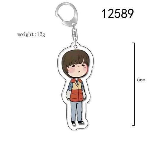 Porte-Clés Avec Pendentif En Acrylique, Personnage De Dessin Animé Mignon, Cosplay Dustin, Stranger Things, Saison 4
