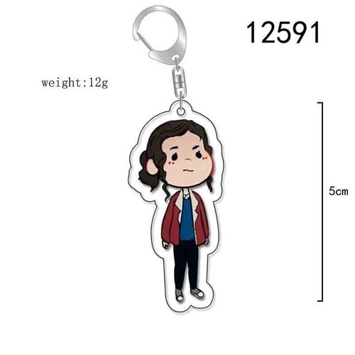 Porte-Clés Avec Pendentif En Acrylique, Personnage De Dessin Animé Mignon, Cosplay Dustin, Stranger Things, Saison 4