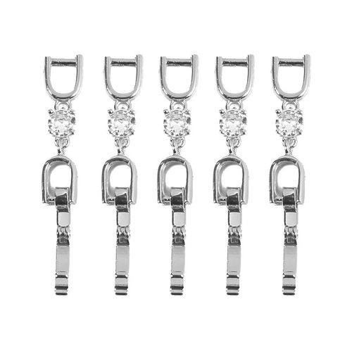 5 Pièces/Ensemble Collier Bracelet Extension Fermoirs Chaînes Avec Cristal Pour Strass Fermetures Chaînes D'extension Pour