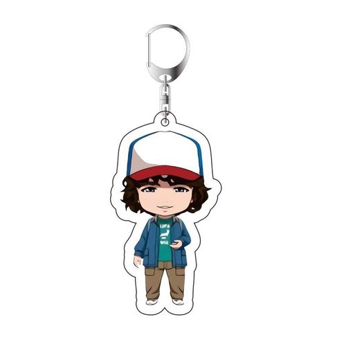 Porte-Clés Avec Pendentif En Acrylique, Personnage De Dessin Animé Mignon, Cosplay Dustin, Stranger Things, Saison 4