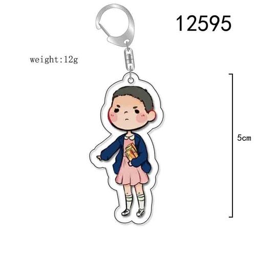 Porte-Clés Avec Pendentif En Acrylique, Personnage De Dessin Animé Mignon, Cosplay Dustin, Stranger Things, Saison 4