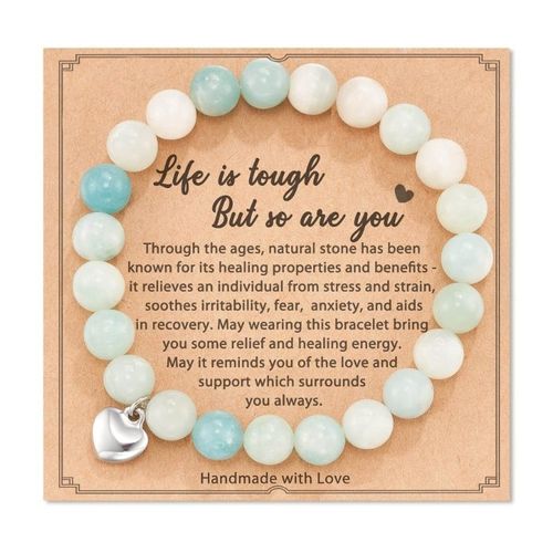 Zebra- Love-Bracelet Perlé Pour Femme Et Homme, Bracelets En Pierre Naturelle, Pierre D'agate, Perles Rondes, Filles Et Amis, 16% Livraison Directe