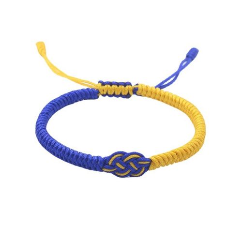 Bracelets À Breloques En Ficelle Tissée Pour Femmes Et Hommes, Bijou De Couple, Fait À La Main, Drapeau, Couleur, Jaune, Bleu, Ukraine, Nouveau Design