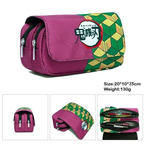Trousse À Crayons Anime Demon Slayer, Cosplay Kimetsu No Yaiba Tanjirou Giyuuzipper, Sac De Rangement Pour Étudiant, Portefeuille, Cadeau De Saison S?