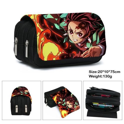 Trousse À Crayons Anime Demon Slayer, Cosplay Kimetsu No Yaiba Tanjirou Giyuuzipper, Sac De Rangement Pour Étudiant, Portefeuille, Cadeau De Saison S?