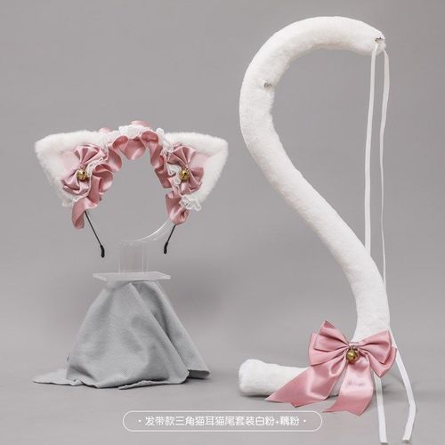 Serre-Tête Oreilles De Chat Pour Fille, Accessoire De Cosplay, Mignon, En Dentelle, N¿Ud Papillon, Cloche, Mascarade, Costume De Fête, Pince À Cheveux