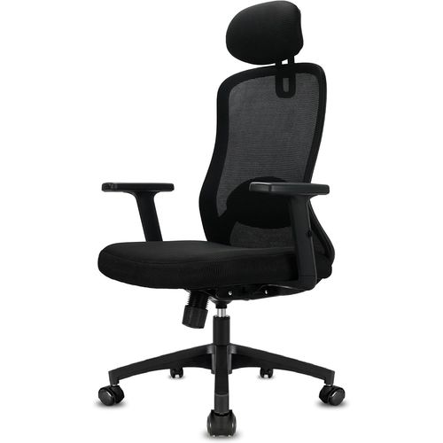 Chaise Bureau Ergonomique,Fauteuil De Bureau À Réglables Appui-Tête,Accoudoirs,Réglage En Hauteur,Siège Bureau Ergonomique Avec Fonction Bascule 90°-130°(Verrouillable) Roulement 150kg