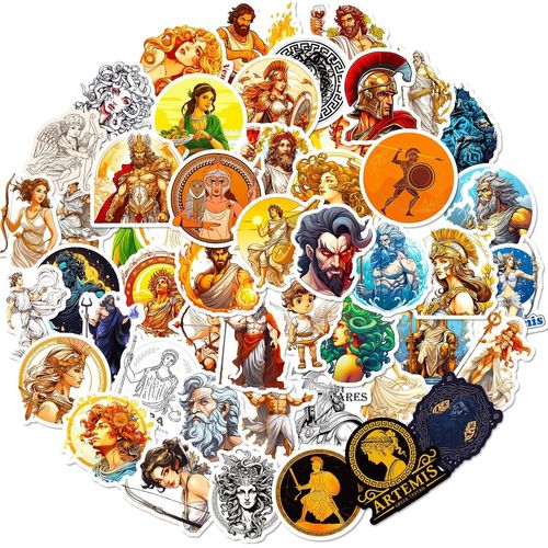 Mythologie Grecque Gommettes Autocollantes Mythologie Grecque Pour Enfants Autocollant Scrapbooking Stickers Pc Stickers Ordinateur Portable Cahier Stickers Grece Antique Decoration Poseidon Athena