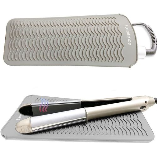 Housse De Tapis En Silicone Résistant À La Chaleur Pour Fer À Friser,Fer À Lisser Et Autres Outils Chauffants-Hauteur:11,5 Cm-Largeur:6 Cm-Gris