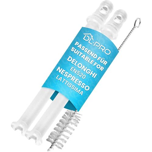 Set De 2 Tuyaux Pour Machine À Café 101 Mm+1 Goupillon Compatible Avec Delonghi 5313226701 En520W En520R En520B En520S Nespresso Lattissima Et Nespresso Lattissima Plus