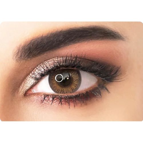 -Lentilles De Contact De Couleur Jaunes Jour-Lentilles De Couleur Sans Correction-Lentilles Couleur Yeux Clairs Et Lentille De Couleur Yeux Foncés(Marron/ 1 Paire) 
