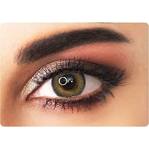 -Lentilles De Contact De Couleur Sans Correction Bi Tone-Lentilles De Couleur Trimestrielles+Étui Personnalisé Gratuit-Lentille Couleur(Marron/Bi Tone) 
