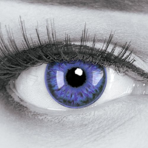 Lentilles Couleur Violet Violet Witch Violet. Pour Halloween,Fantaisie,Carnaval+Étuis À Lentilles De Contact I 1 Paire(2 Pièces) I 0,00 Dioptries I Sans Correction