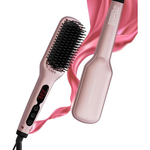 Brosse Lissante Megawise Pro En Céramique Ionique Pour Salon À Domicile|Technologie De Chauffage Mch Rapide En 20 Secondes Avec Sécurité D'Arrêt Automatique
