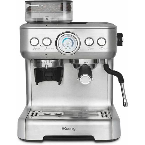 Machine À Expresso Avec Broyeur Expro980,2,7L,250G Réservoir Grains,15 Tailles De Mouture,Pompe Italienne,Dosage Personnalisable Pour 1 Ou 2 Tasses,Thermoblock,Pression 20 Bars