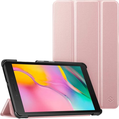 Coque Pour Samsung Galaxy Tab A 8.0 2019 Version Sans S Pen Sm-T290/Sm-T295-Etui De Protection Ultra-Mince Et Léger Housse En Cuir Pu,Or Rose
