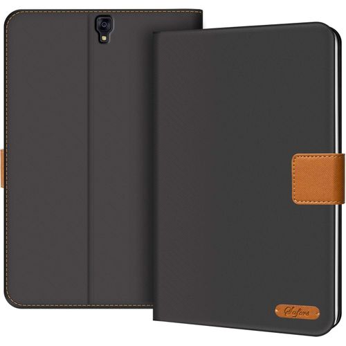 Coque Pour Samsung Galaxy Tab S3 9.7 Pouces,Housse Étui De Protection Case En Cuir Synthétique Première Qualité [T820/T825],Noir