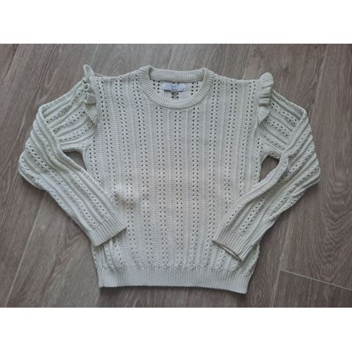 Pull Fille Maille Ajourée Écru La Redoute - 10 Ans