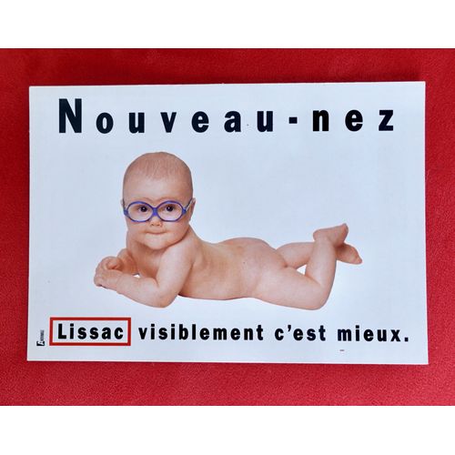 Carte Postale Publicitaire Lissac. Nouveau-Né . Visiblement C'est Mieux.
