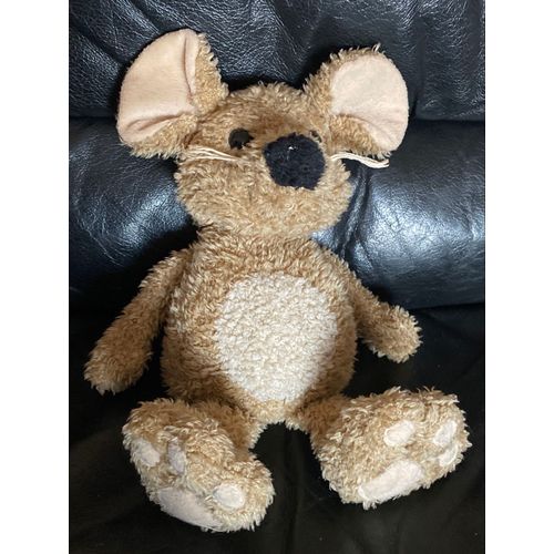 Doudou Peluche Souris Marron Et Beige  33cm Cn Happy Horse