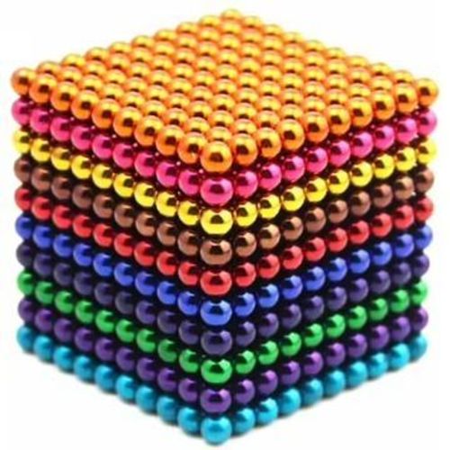 1000pcs 5mm Jeu De Billes Magnetiques Aimant Magique Cube Jouet De Construction Pour Le Soulagement Du Stress Melange 10 Couleurs
