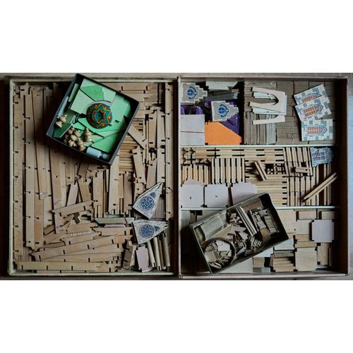 Jeu De Construction Ancien En Bois Marque L'édifice