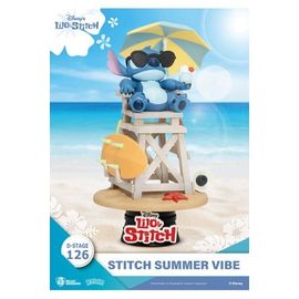 Disney Diorama Pvc D-Stage Stitch Summer Vibe 16 Cm