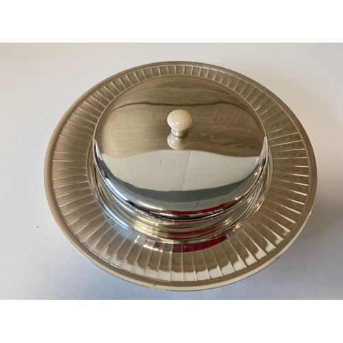 Ancien Beurrier Haut De Gamme Maitre Orfèvre Armand Frénais France Paris 1920